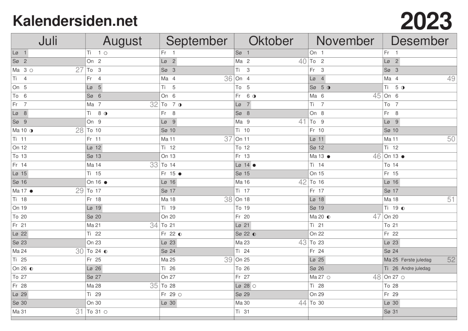 Kalendersiden